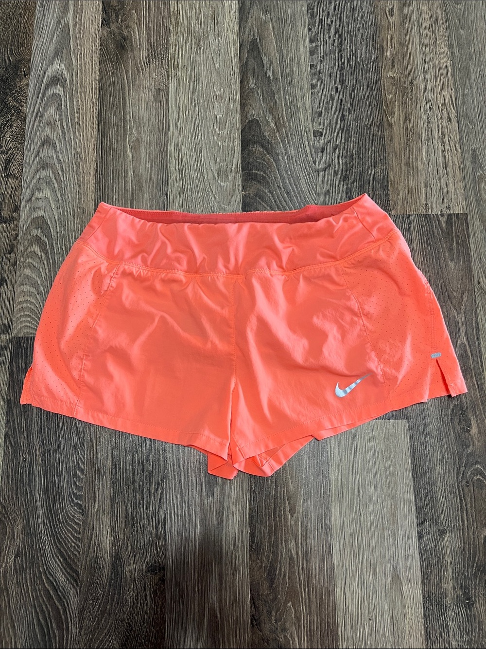 Nike Women's Coral-Orange Athletic Running Shorts